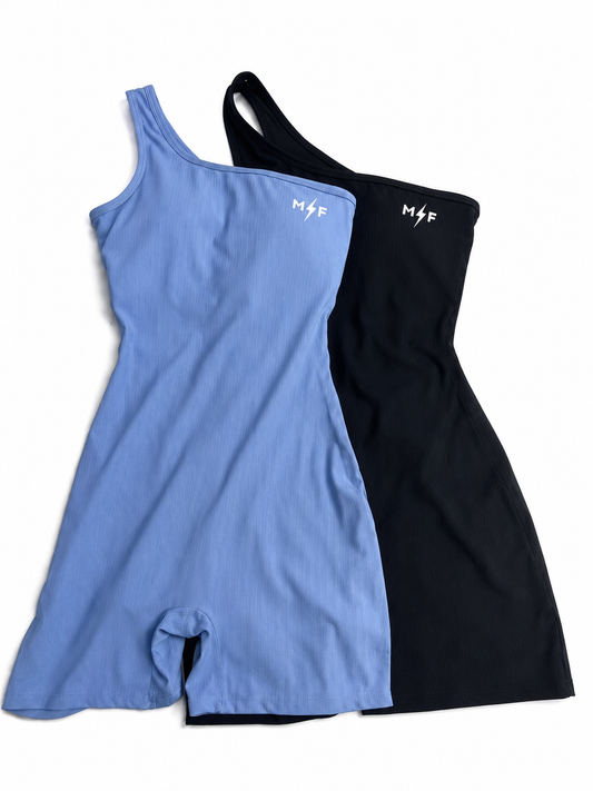 MDF Active Ribbed Jumpsuit - One Shoulder