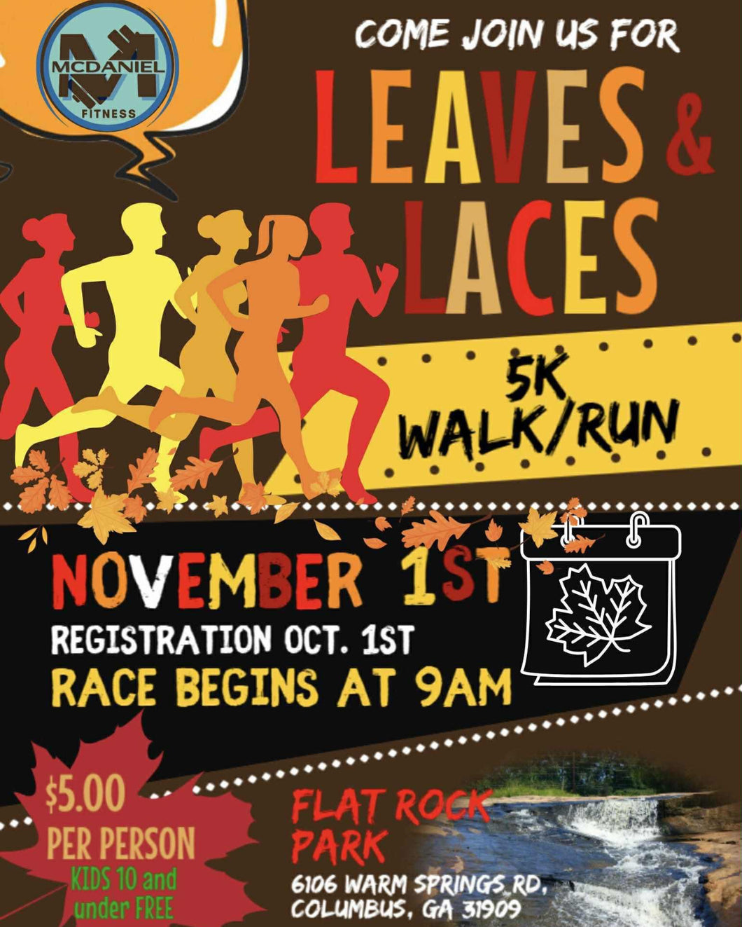 LEAVES & LACES 5K WALK/RUN